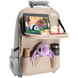 Tsumbay Orgnizador Veicular para Banco Traseiro com Suporte para Tablet, 1 Un, Bege