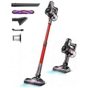 Aspirador de Pó sem Fio 4 em 1 Recarregável 12KPAa, 160W, INSE N6, Vermelho