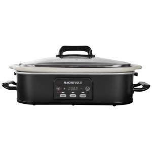 Panela Elétrica Multifuncional 4L com Assadeira de Cerâmica, Pequeno Eletrodoméstico para Jantares em Família, 220V 270W, Zing, Preto