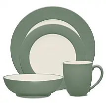 Aparelho de Jantar de Cerâmica Clássica e Durável para o Dia a Dia com 4 Peças, Formato Redondo e Material de Cerâmica, Noritake 8485-04X