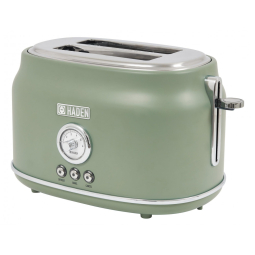 Torradeira HADEN Dorset inox 2 fatias verde cedro com fenda larga e controle de tostagem 900W 110V