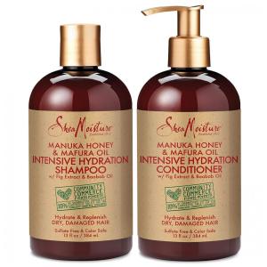 Shampoo e Condicionador 384 ml com Karité para Hidratação Intensiva e Vitamina com Sem Sulfato, SHEAMOISTURE f 399, Marrom