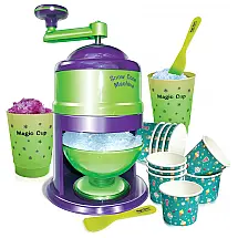Máquina de Snow Cone Small World Toys Roxo e Verde para Crianças Média e Pequena
