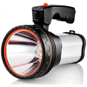 Lanterna LED Recarregável, á Prova Dágua IPX45 e 8.600 Lúmens, CSNDICE, Prata