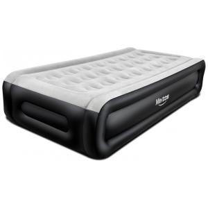 Colchão Inflável Solteiro com Bomba Embutida, Para até 150KG, Meitos, Preto