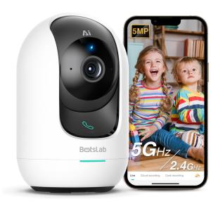 Câmera Interna Inteligente com Detecção de Movimento por IA, Áudio Bidirecional e Visão Noturna, BOTSLAB C211, Branca