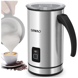 Espumador de Leite Elétrico, Capacidade 400 mL, Aço Inox, 110v, OMMO OM 038, Prateado