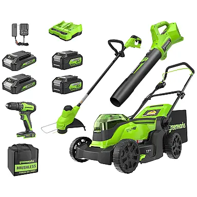 Kit Greenworks 48V: Cortador Brushless,