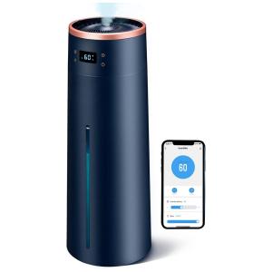 Umidificador Ultrassônico Grande 8L Funciona com Wifi Alexa, WAFIET, Azul Escuro