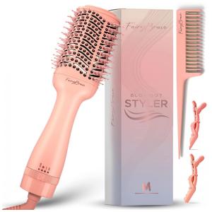 Escova Rotativa Modeladora, 1200W, 110V, FAIRYBRAVE, Rosa