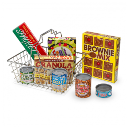Kit Cesta de Compras Infantil com Produtos Realistas para Crianças Acima de 3 Anos, Melissa & Doug