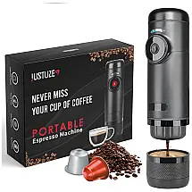 Cafeteira Elétrica Programável Expresso Manual 40mL, 12V, JUSTUZE, Preto