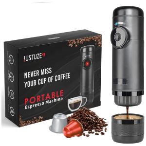 Cafeteira Elétrica Programável Expresso Manual 40mL, 12V, JUSTUZE, Preto