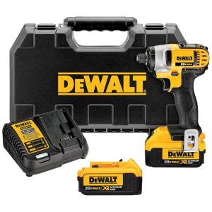 Kit Chave de Impacto com 2 Baterias, Carregador e Maleta de Transporte, DEWALT DCF885M2, Amarelo