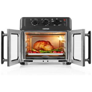 Fritadeira Elétrica AirFryer 24.5L com Temperatura Ajustável e Desligamento Automático, 110V 1700W, Chefman, Prata