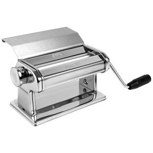 Máquina de Massa Manual MARCATO Atlas 180 Slide, Feita na Itália, em Aço Cromado. Ideal para Decorar Massas, Pães e Bolos, 23 x 14 x 12 cm