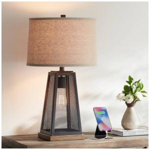 Luminária de Mesa Vintage em Metal, FRANKLIN IRON WORKS, Preto