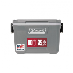 Cooler Térmico Portátil 52 Litros com Isolamento Espesso, Coleman 316, Cinza