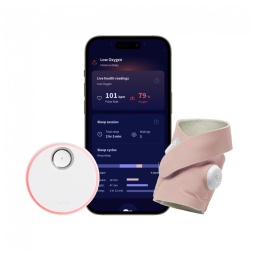 Monitor Inteligente para Bebês Aprovado pela FDA, Monitore a Frequência Cardíaca e Oxigênio, Receba Notificações, Owlet, Rosa