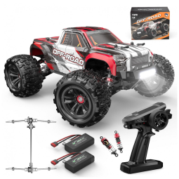 Carro RC de Alta Velocidade, Off Road 4x4, Escala 1:16 para Iniciantes, MEW4, Vermelho