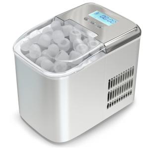 Máquina de Gelo, Portátil, Produz 12kg, Dia, 9 Cubos, 6 min, 110v, ARLIME, Prateado