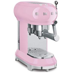 Cafeteira Elétrica Programável 50s Expresso Automática Aço Inoxidável, 110v, SMEG, Rosa