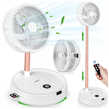Ventilador Portátil Dobrável Recarregável com