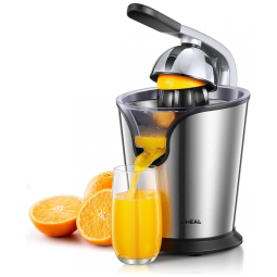 Espremedor Elétrico de Frutas AIHEAL em Aço Inoxidável e Alça de Borracha, 160W, Prata