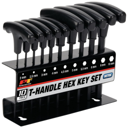 Ferramenta Automotiva Chaves Sextavadas Eixos de Aço Carbono de Alta Qualidade 10 Peças, PERFORMANCE TOOL W80275, Preto