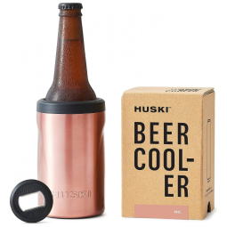 Garrafa Térmica 375 mL Portátil com Isolamento a Vácuo, Aço Inoxidável, HUSKI, Rosa