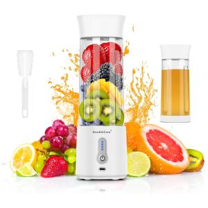 Liquidificador Pessoal Portátil 500mL Recarregável USB e Material Livre de BPA, 110V, DoubleCare, Branco