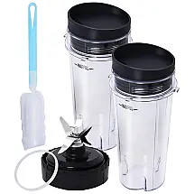 Peças Reposição para, Lâmina, Conjunto de Copos 473ml Dose Única 2 Pacotes para BL770 BL780 BL660, WADOY Nutri Ninja, Água