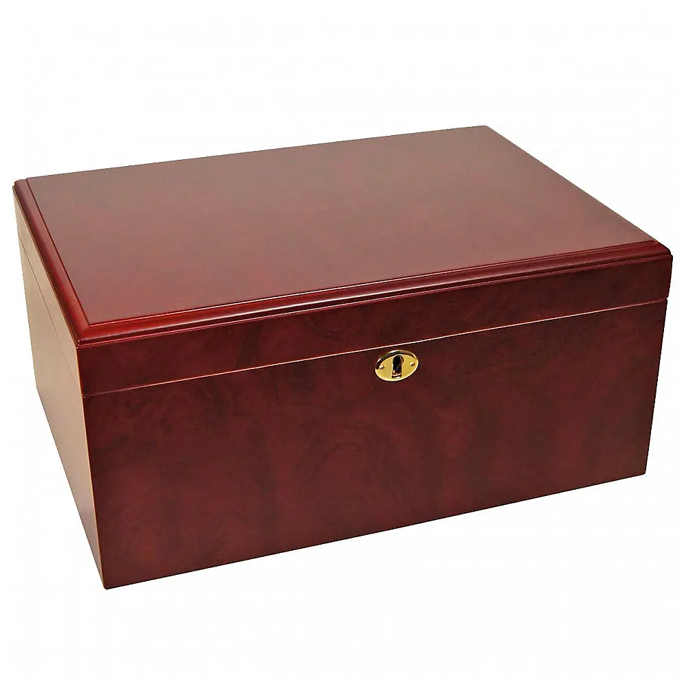 Humidor para Charutos Cuban Crafters Madeira Clássico para 100 Charutos