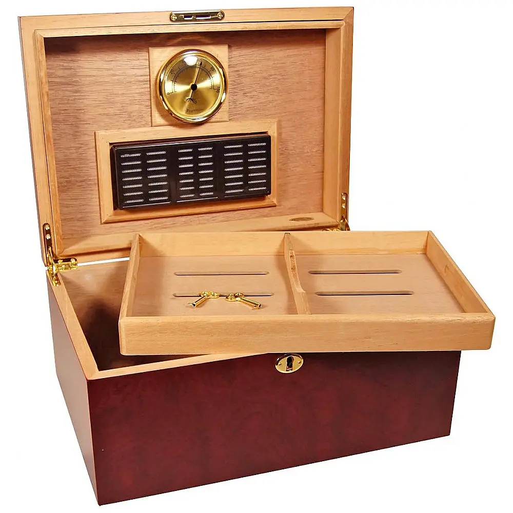 Humidor para Charutos Cuban Crafters Madeira Clássico para 100 Charutos — foto 2