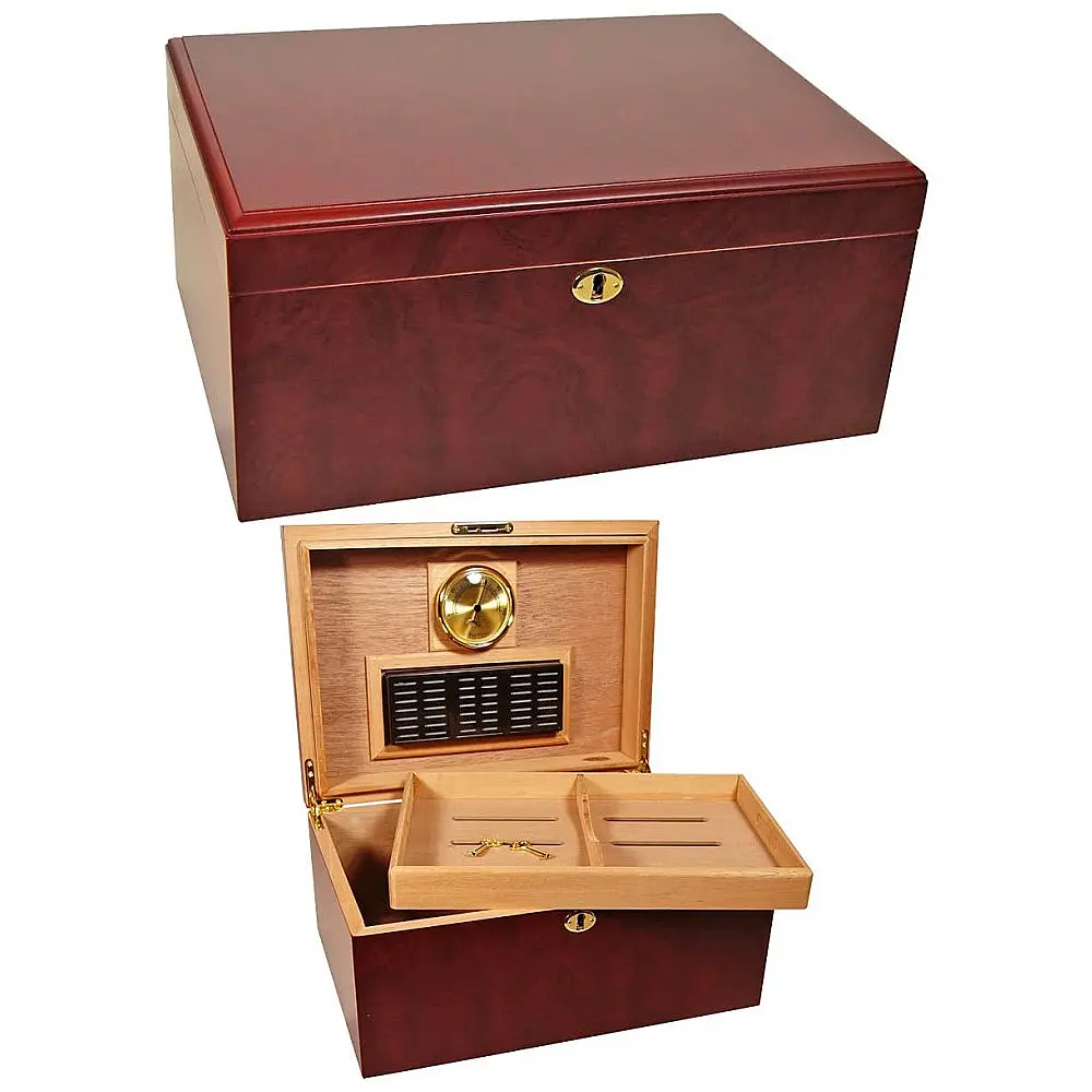 Humidor para Charutos Cuban Crafters Madeira Clássico para 100 Charutos — foto 3