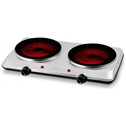 Cooktop Duplo Elétrico de Cerâmica Infravermelha OVENTE, 1500W - Prático e Portátil para Cozinhar em Qualquer Lugar