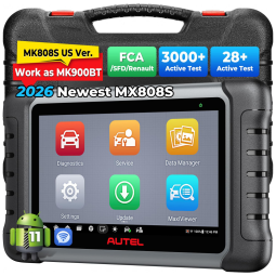 Scanner Automotivo Maxidas 80 Modelos de Carro de 1996 até 2017 Bidirecional, AUTEL DS808, Cinza escuro