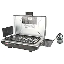 Churrasqueira a Gás, portátil, com 2 queimadores, para 4 pessoas, cinza, COLEMAN 2000020928, Cinza