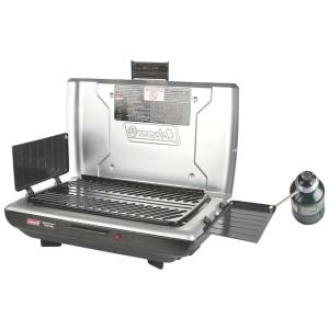 Churrasqueira a Gás, portátil, com 2 queimadores, para 4 pessoas, cinza, COLEMAN 2000020928, Cinza