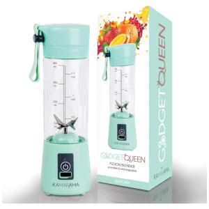 Mini Liquidificador Portátil 450mL com Carregamento USB, 110v, KAMARAMA, Azul