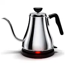 Chaleira Elétrica 1L com Desligamento Automático, Aço Inoxidável, 1000W, 110v, WILLOW EVERETT 61561, Prateado