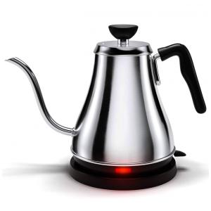 Chaleira Elétrica 1L com Desligamento Automático, Aço Inoxidável, 1000W, 110v, WILLOW EVERETT 61561, Prateado