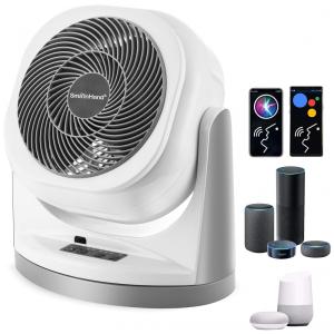 Ventilador de Piso Inteligente com Controle de Voz Alexa, 110V, SMAINHAND, Branco