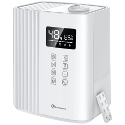 Umidificador de Névoa Quente e Fria 6,5 Litros com Desligamento Automático, Elechomes SH8830, Branco
