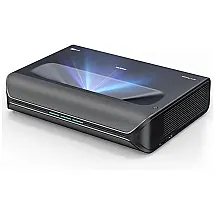 Projetor a laser 4K tri‑color UST NexiGo Aurora Pro preto, 2400 lúmens, contraste dinâmico, Dolby Vision, HDR10, HLG, 3D, baixa latência