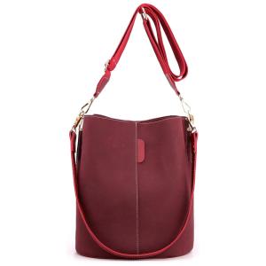 Zocilor Bolsa Feminina de Ombro Mnesageira, Couro Sintético, Preta