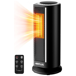 Aquecedor Elétrico com Controle Remoto e Proteção Contra Superaquecimento, 1500W 110V, AIRPLUS, Preto