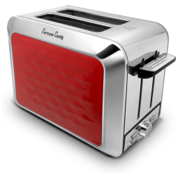 Torradeira de 2 Fatias com 7 Níveis de Tostagem, 800W, 110v, FORTUNE CANDY COMIN18JU059802, Vermelho