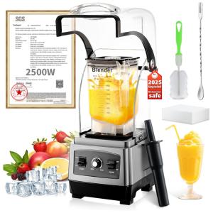 Liquidificador Profissional 2025 Motor Potente 2,5kW Lâminas Japonesas 6 peças Seguras Máquina Lava-Louças Tritura Gelo em 3s