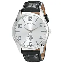 Relógio An Maclino Homem Cláico Pleira de Coro, U.S. POLO ASSN. USC50224, Preto